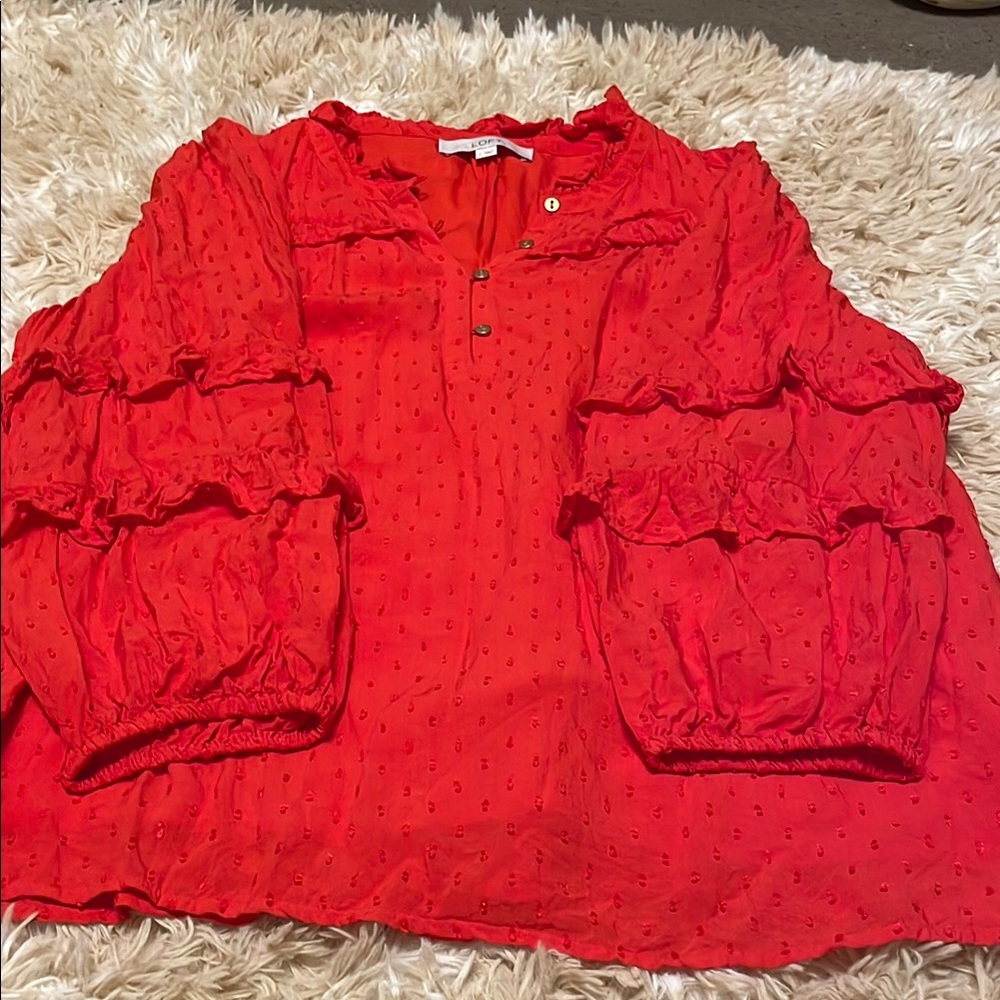 Loft Red glowy blouse.